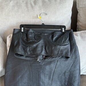 Lovers + Friends Black Mini Skirt and corset top